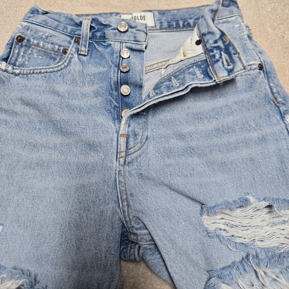 AGOLDE RILEY HIGH RISE SLIM SHORTS - Picture 7 of 8